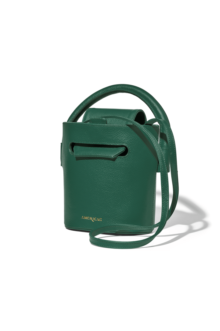 AMERICAE Green The Ellipse Bucket Bag