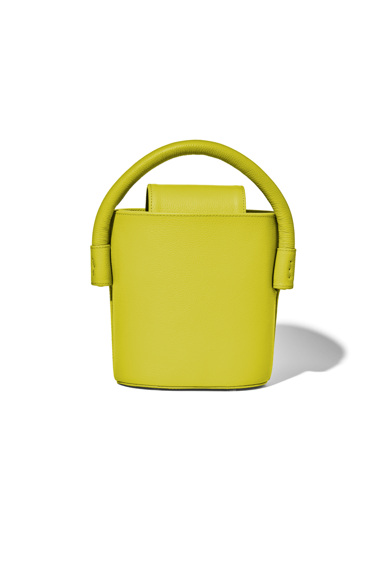 AMERICAE handbags Chartreuse The Ellipse Bucket Bag
