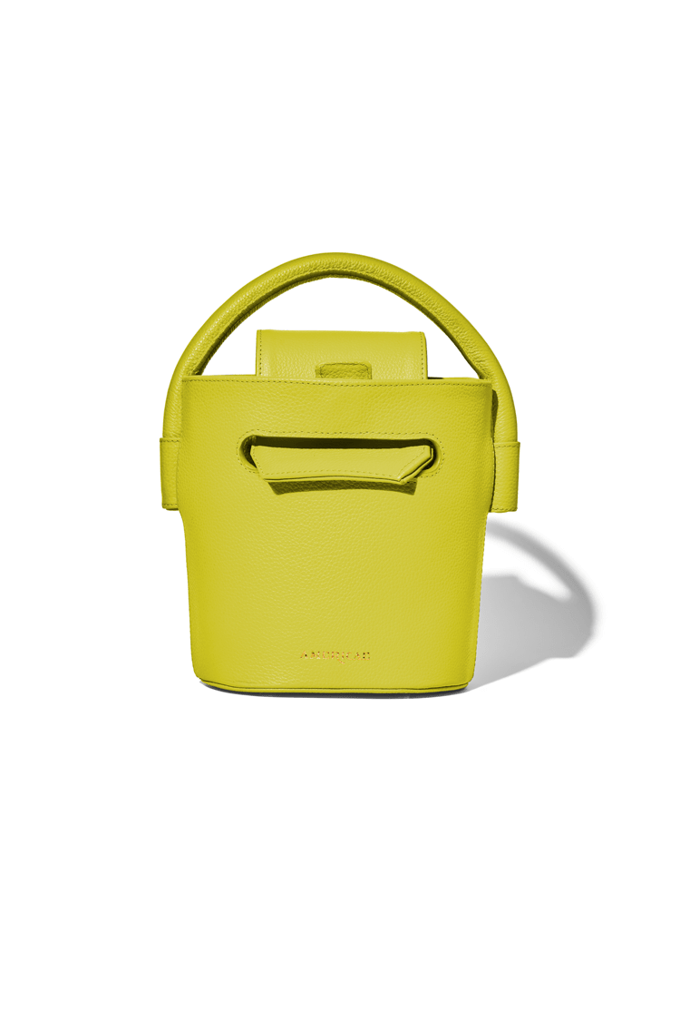 AMERICAE handbags Chartreuse The Ellipse Bucket Bag