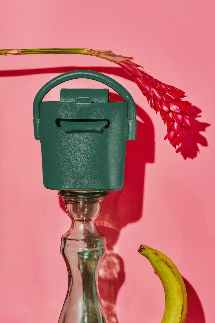 AMERICAE handbags Green The Ellipse Bucket Bag