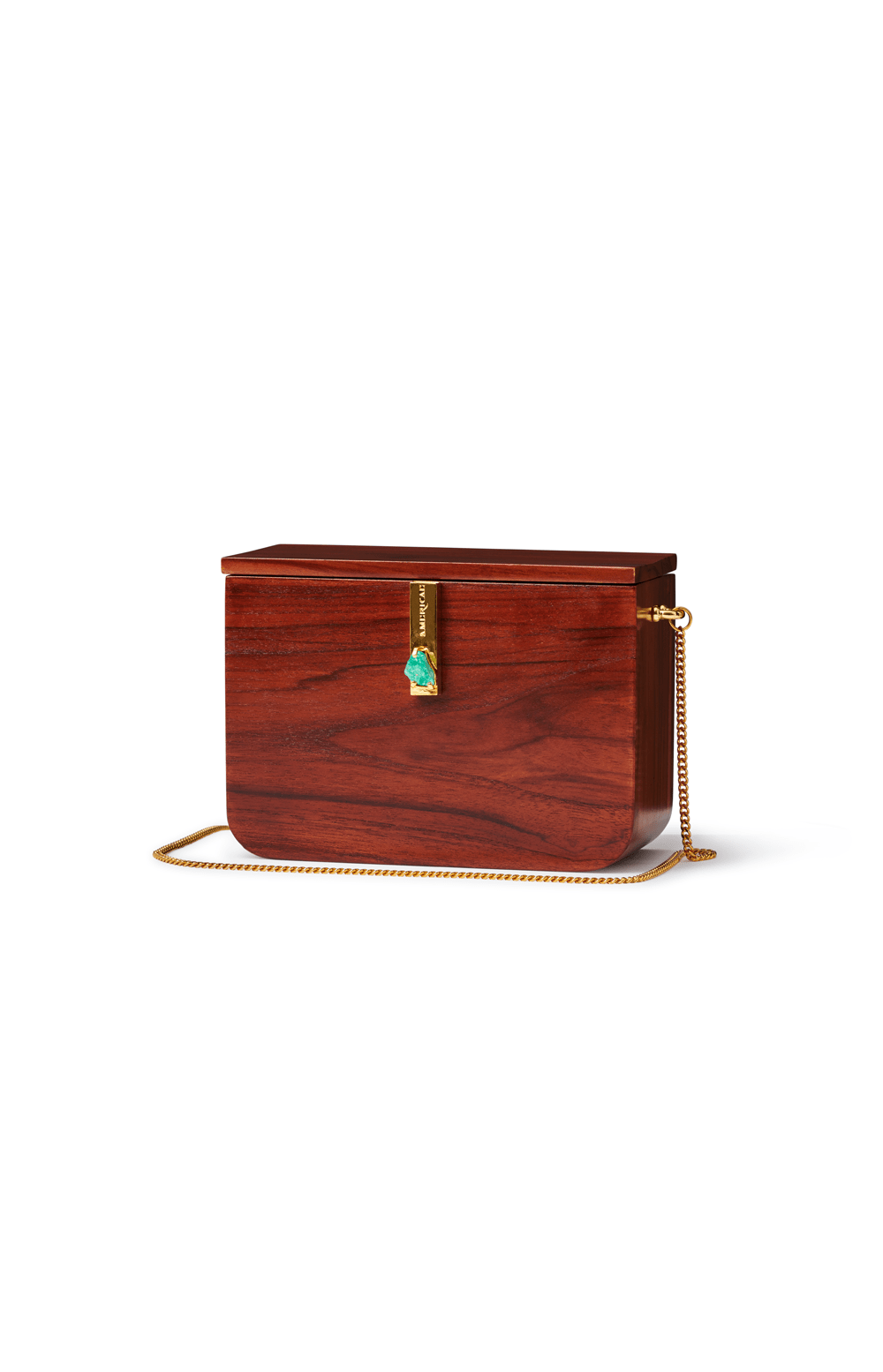 The Rectangular Raw Emerald Bag