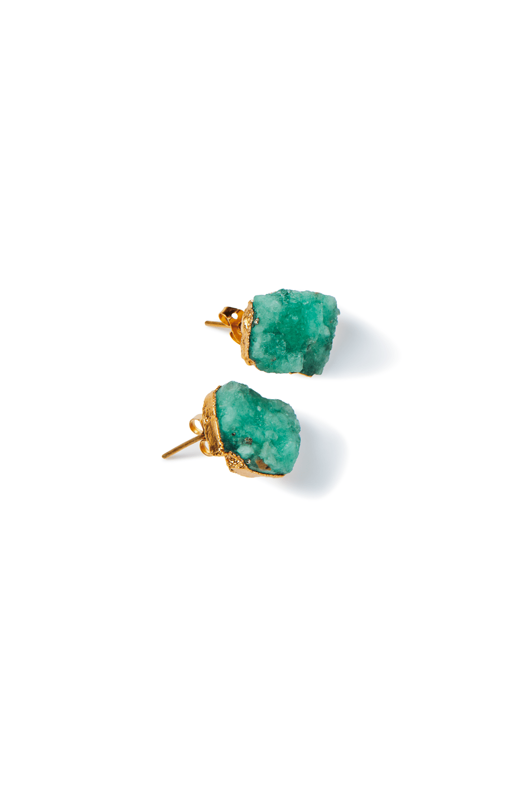 Americae jewelry Green The Raw Emerald Earrings