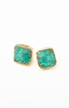 Americae jewelry Green The Raw Emerald Earrings
